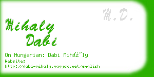 mihaly dabi business card